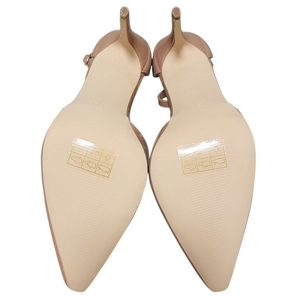 Journee Collection Miriem Pointed Toe Ankle Strap Heels Size US 9.5M Mocha Brown - Picture 3 of 4